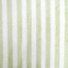 Tissu Eponge Bambou Rayé Blanc et Sauge Chloé - Maison Klem