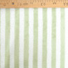 Tissu Eponge Bambou Rayé Blanc et Sauge Chloé - Maison Klem