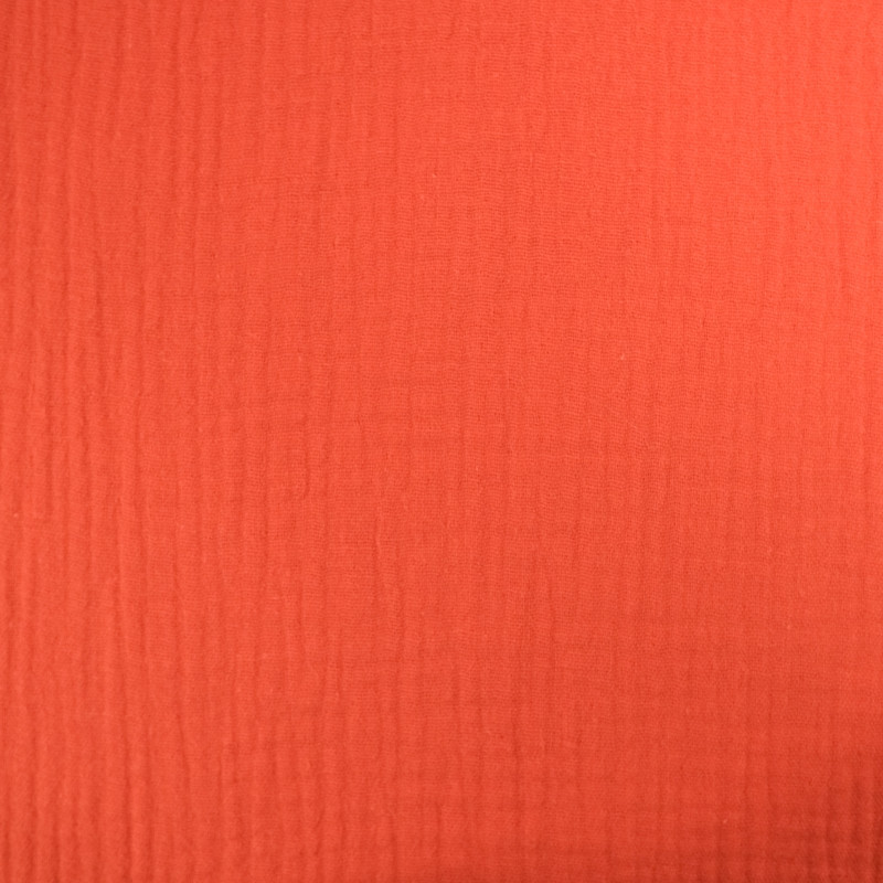 Double Gaze Unie Orange - Maison Klem