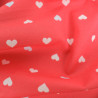 Popeline de Coton Imprimée MultiCoeur Fraise - Maison Klem