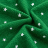 Groen vilt met mini witte sterretjes