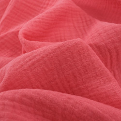 Double Gaze Unie Corail - Maison Klem