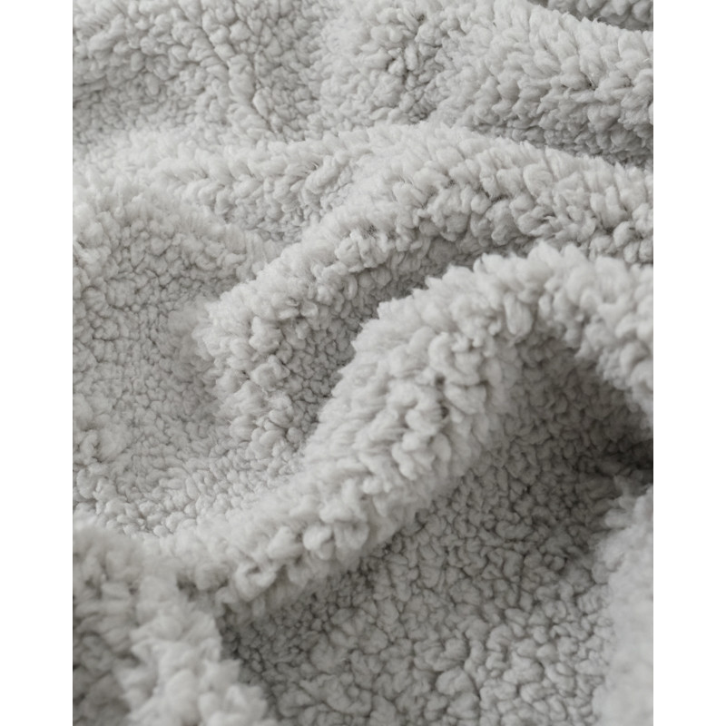 Light gray Sherpa fabric