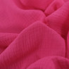 Double Gaze Unie Fuchsia - Maison Klem