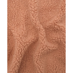 Tejido Sherpa color marsala