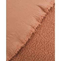 Tessuto Sherpa color marsala