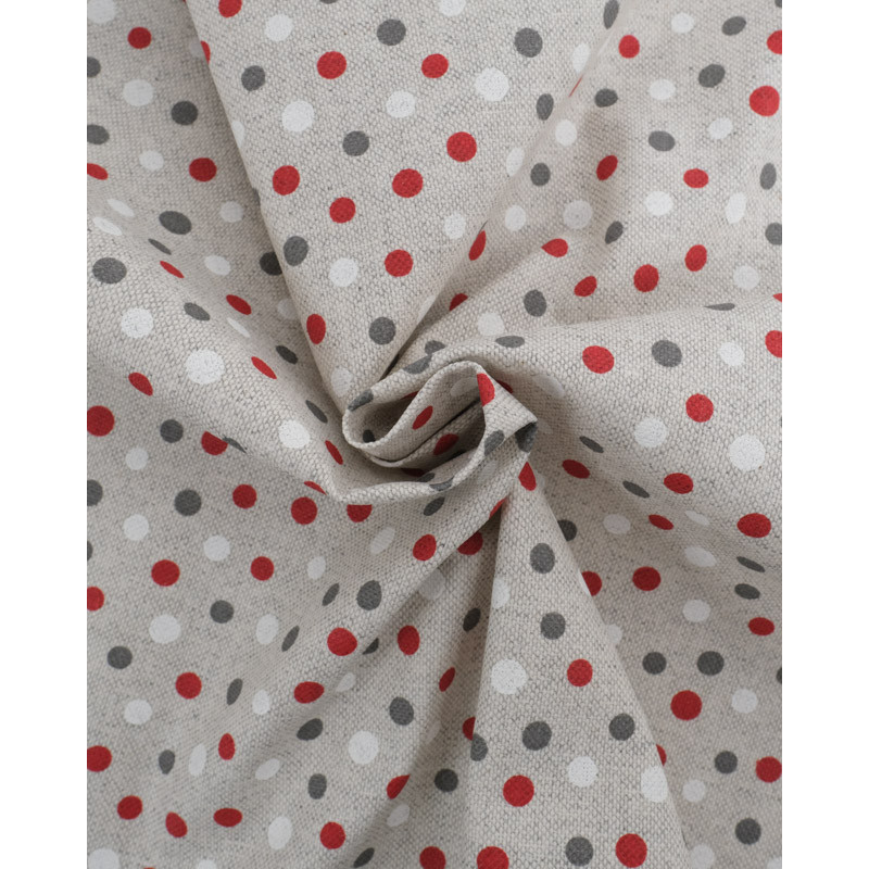 Linen Effect Coated 140 dobby 200 red