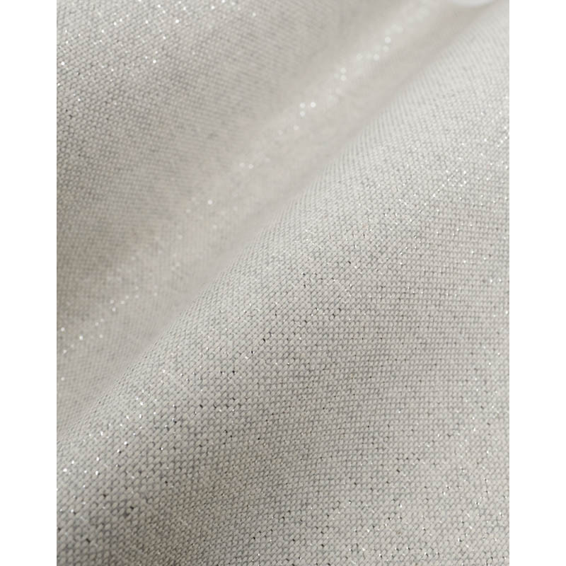 Effet Lin Lurex Enduit 160 Gris Argent - Maison Klem