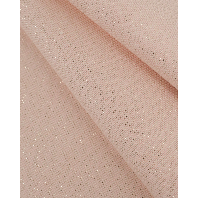 Effet Lin Lurex Enduit 160 Rose Or - Maison Klem