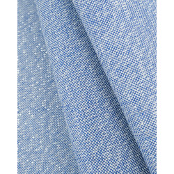 Effet Lin Lurex Enduit 160 Bleu Argent - Maison Klem