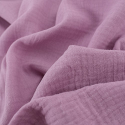 Double Gaze Unie Mauve - Maison Klem