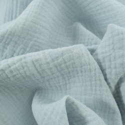 Double Gaze Unie Bleu Pastel - Maison Klem