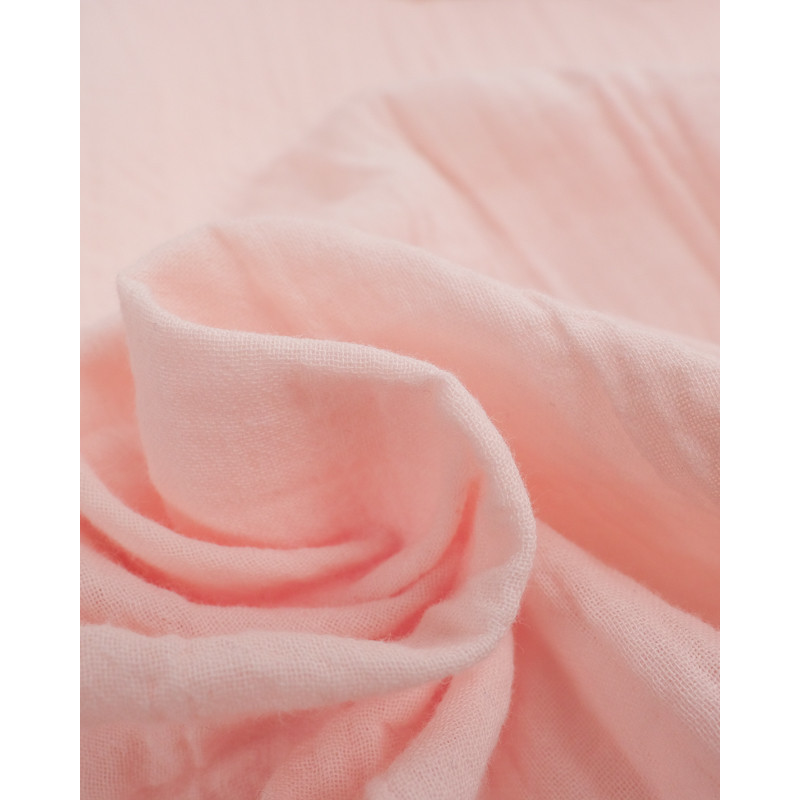 Double Gaze Bio 130CM Rose Dragée - Maison Klem
