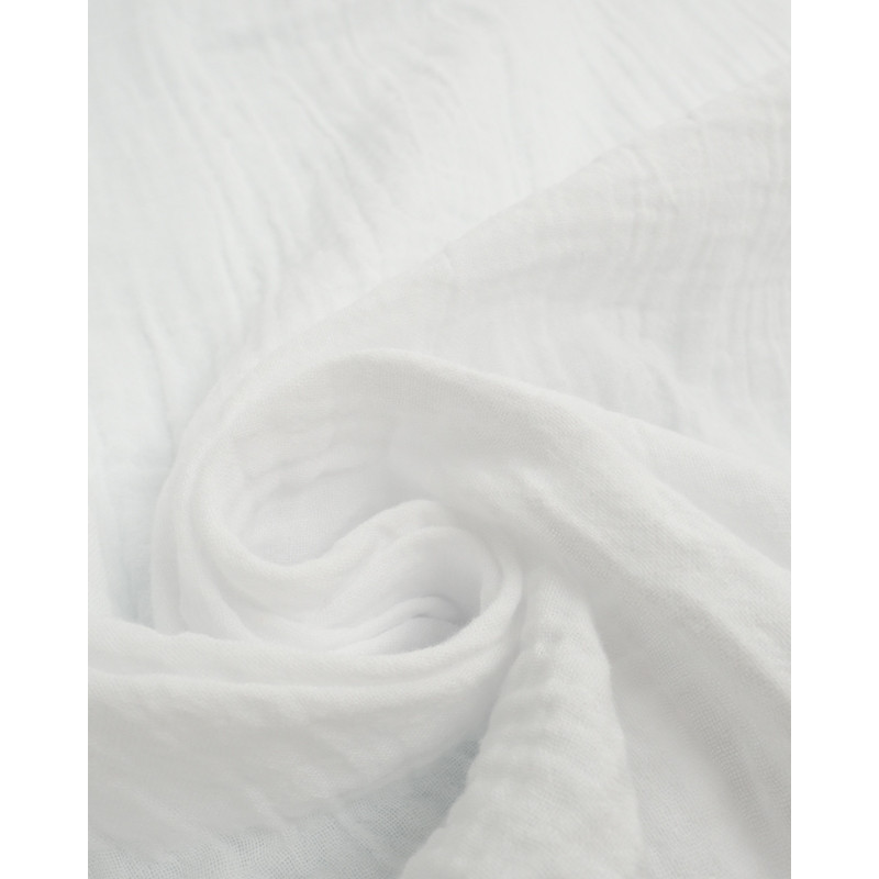 Double Gaze Bio 130CM Blanc - Maison Klem