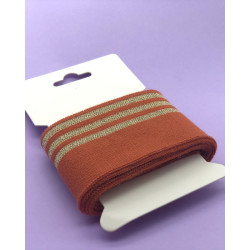 Bande Bord Côte Lurex Cannelle Or - Maison Klem