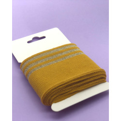 Bande Bord Côte Lurex Ocre Or - Maison Klem