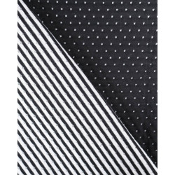 Matelassé Piqué Envers Rayures Ecru Noir - Maison Klem