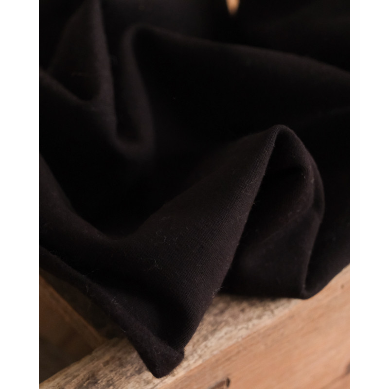 Molleton Jersey Oeko-Tex noir
