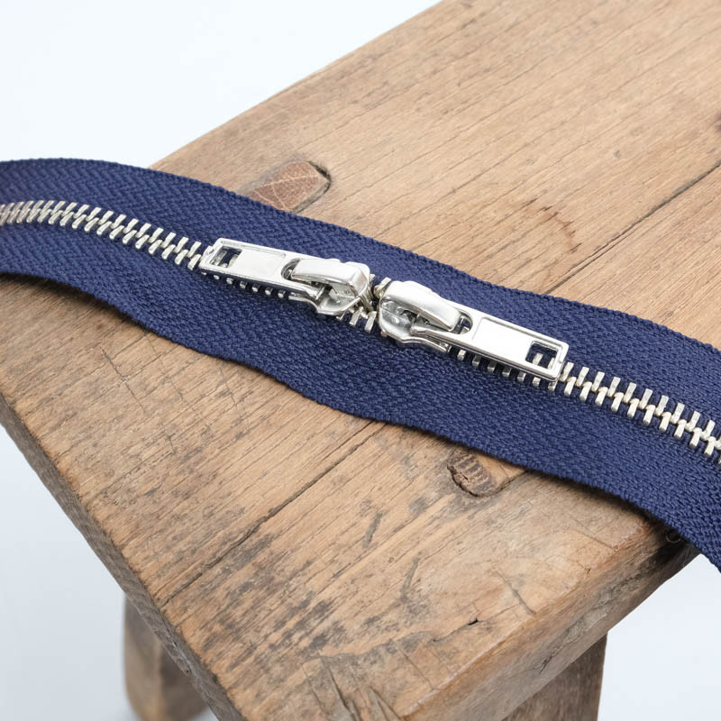 Fermeture Double Curseur 40CM Marine - Maison Klem