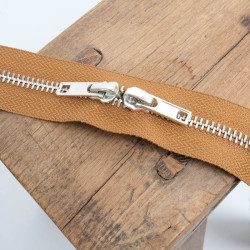 Fermeture Double Curseur 60CM Mokka - Maison Klem