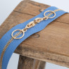 Double Slider Closure Circle 40CM Gold Jean