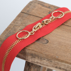 Fermeture Double Curseur Cercle 40CM Or Pastèque - Maison Klem