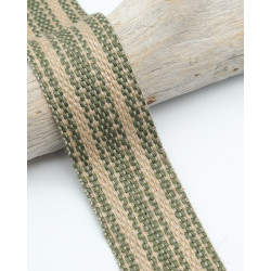 Sangle Jute 40MM Kaki - Maison Klem