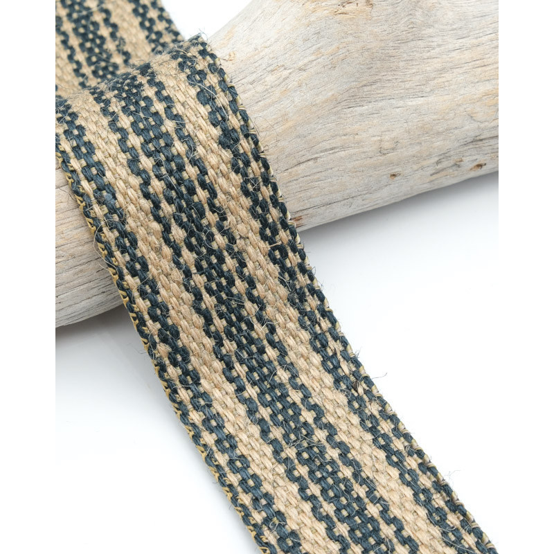 Sangle Jute 40MM Bleu - Maison Klem