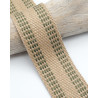 Sangle Jute 40MM Beige Carreaux Kaki - Maison Klem