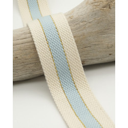 Sangle Coton Lurex Bicolore Bleu Ciel - Maison Klem