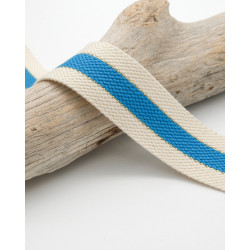 Sangle Coton Lurex Bicolore Bleu - Maison Klem