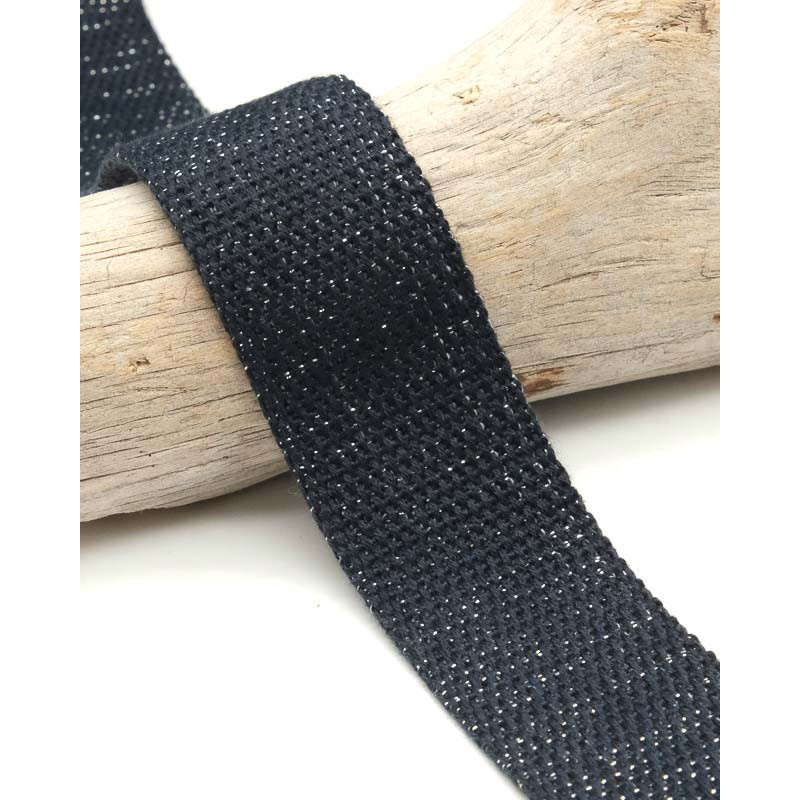Sangle Coton Lurex Or 30MM marine