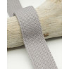 Sangle Coton Lurex Or 30MM gris claire