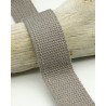 Sangle Coton Lurex Or 30MM gris foncé