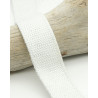 Sangle Coton Lurex Argent 30MM Blanc - Maison Klem