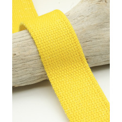 Sangle Coton Lurex Argent 30MM Jaune - Maison Klem