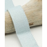 Sangle Coton Lurex Argent 30MM bleu ciel
