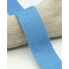 Sangle Coton Lurex Argent 30MM Bleu - Maison Klem