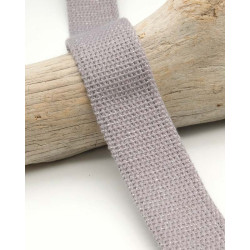 Sangle Coton Lurex Argent 30MM Gris Clair - Maison Klem