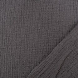 Double Gaze Unie Gris Fonce Mia Oeko-tex
