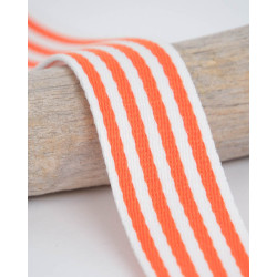 Sangle Multi Rayures 40MM Orange - Maison Klem