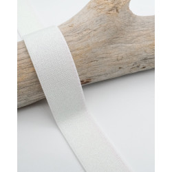 Elastique Lurex 25MM Blanc - Maison Klem