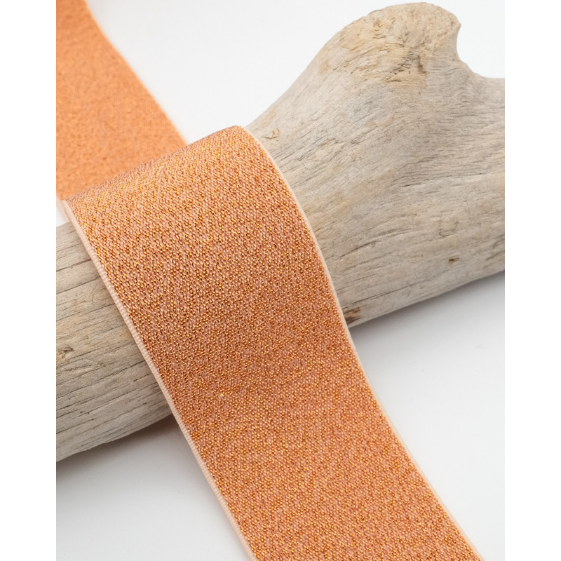 Elastique Lurex 40MM Orange - Maison Klem