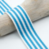 Sangle Multi Rayures 40MM Bleu Clair - Maison Klem