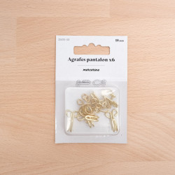 Fermeture Agrafe Pantalon taille 18MM or