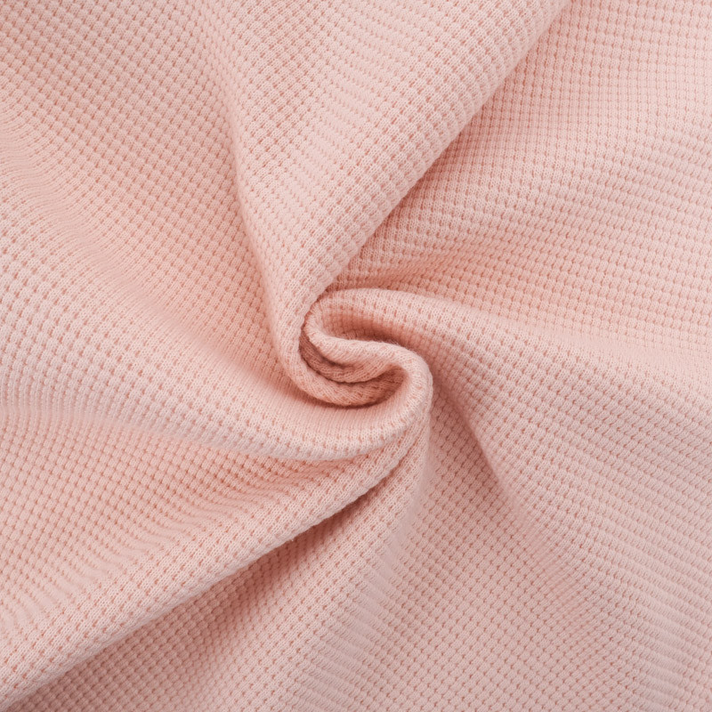 Maille Nid d'Abeille Coton Rose Clair - Maison Klem