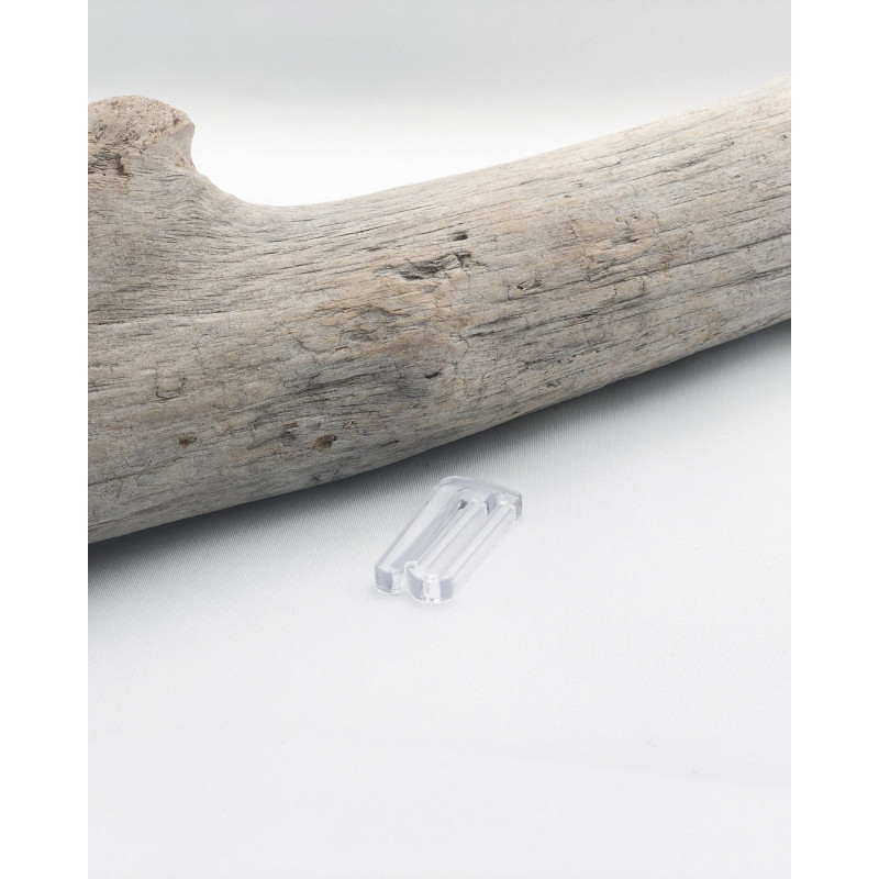 Transparent plastic lingerie loops, 10 mm