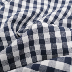 Vichy Moyens Carreaux Bleu Nuit - Maison Klem