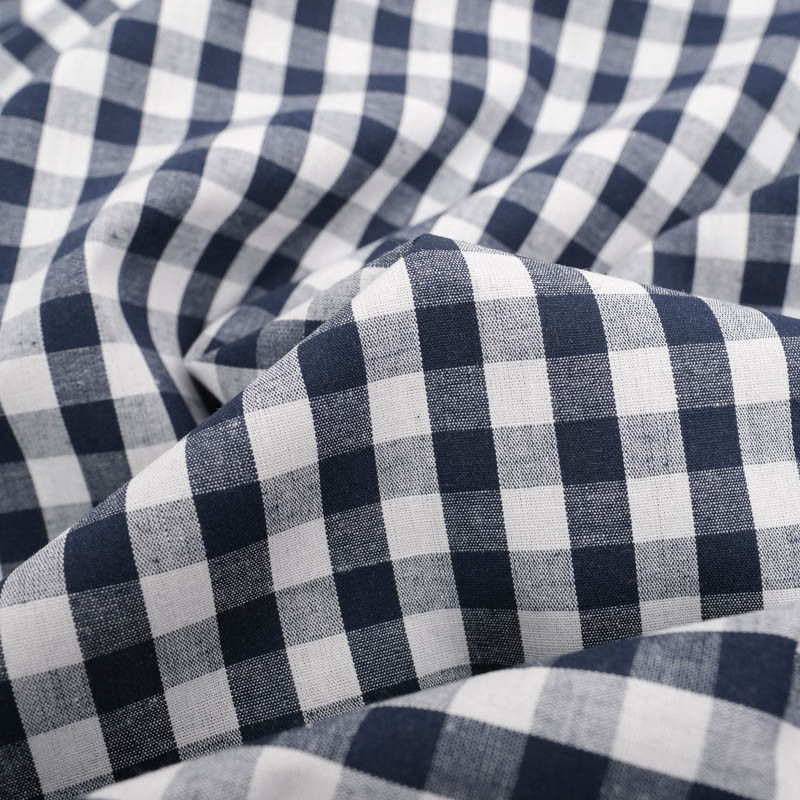 Vichy Moyens Carreaux Bleu Nuit - Maison Klem Vichy Moyens Carreaux Bleu Nuit - Maison Klem