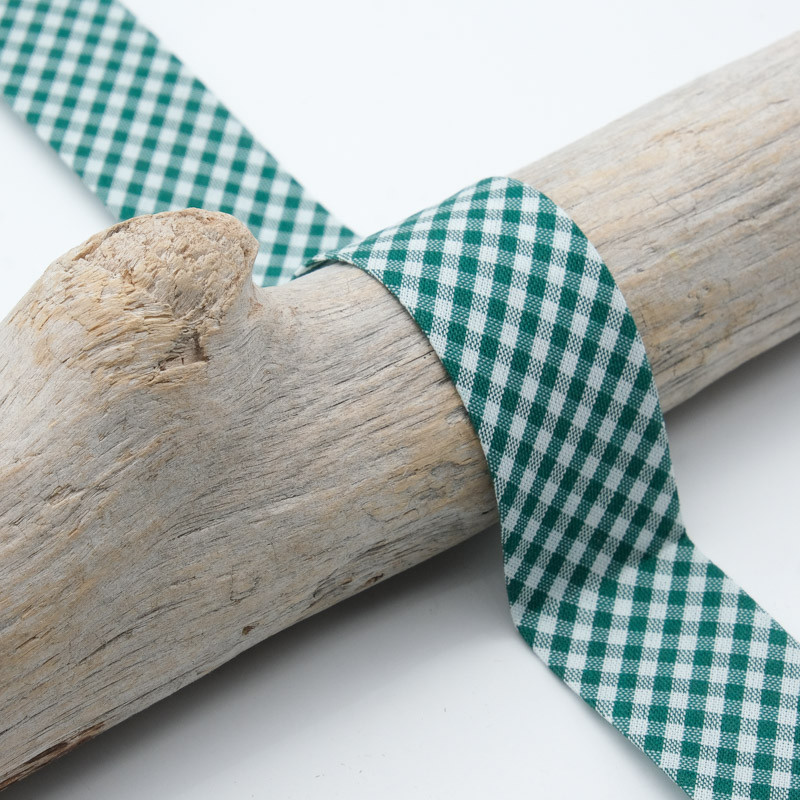 30MM green Vichy bias tape